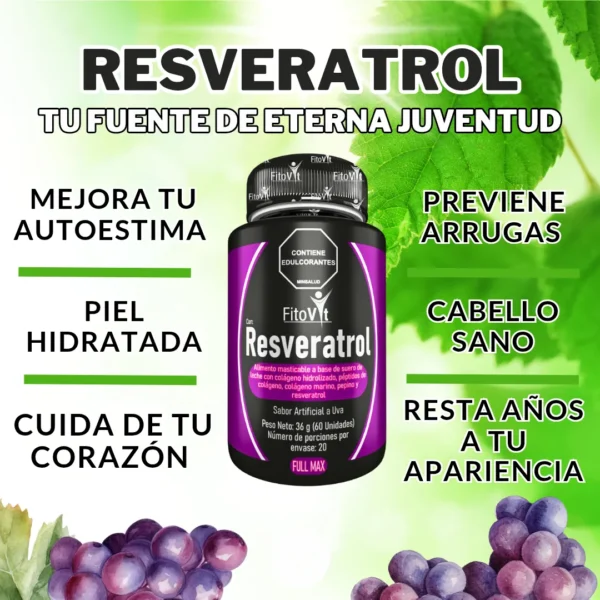 Resveratrol x60 imagen 010_11zon Resveratrol antioxidante con colágeno y sabor a uva