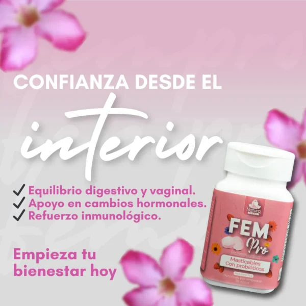 femproco_2_32_11zon FemPro - Probióticos Femeninos Masticables Equilibrio Vaginal Natural